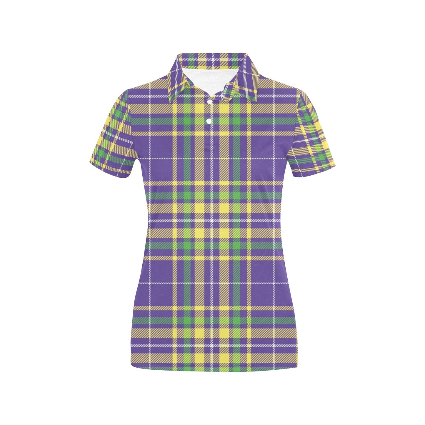 Mardi Gras Pattern Print Design 010 Women's Polo Shirt