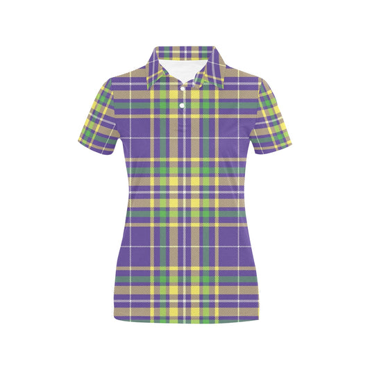 Mardi Gras Pattern Print Design 010 Women's Polo Shirt