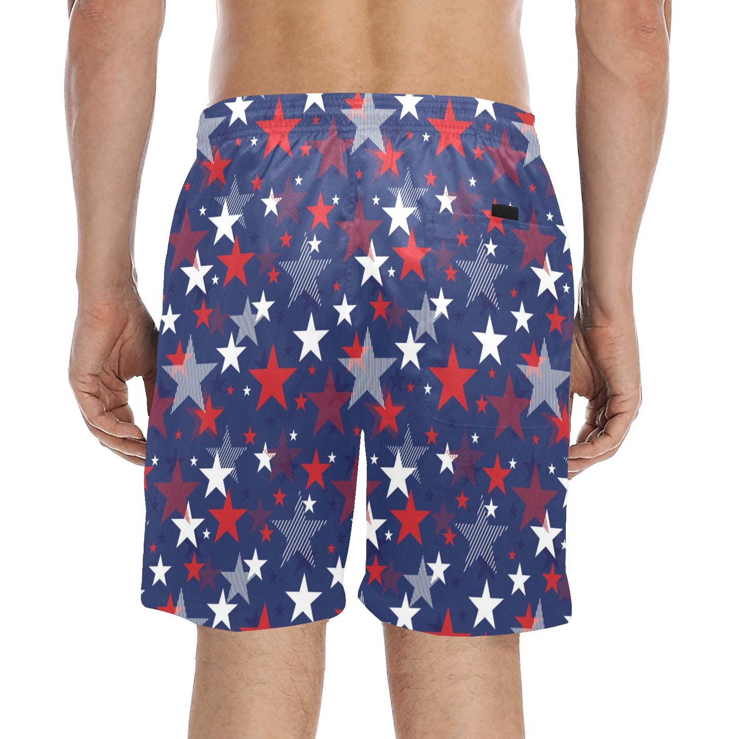 Star Print Design LKS304 Men's Swim Trunks Beach Shorts