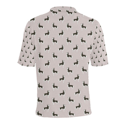 Siberian Huskies Print Design LKS301 Men Polo Shirt