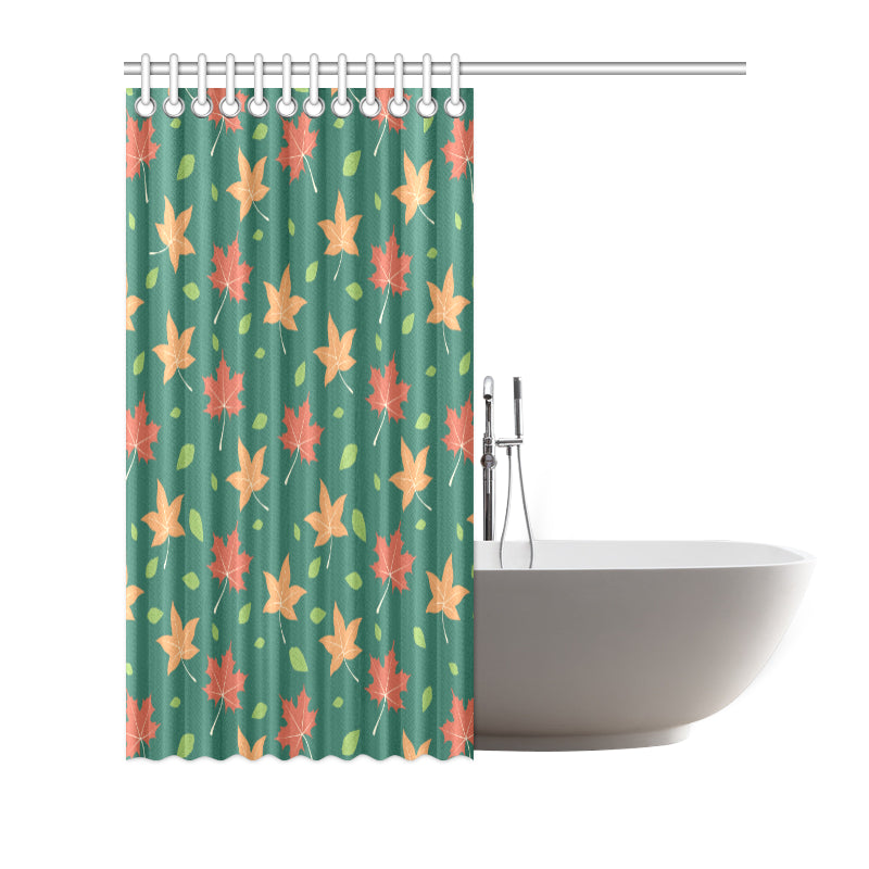 Maple Leaf Pattern Print Design 04 Shower Curtain