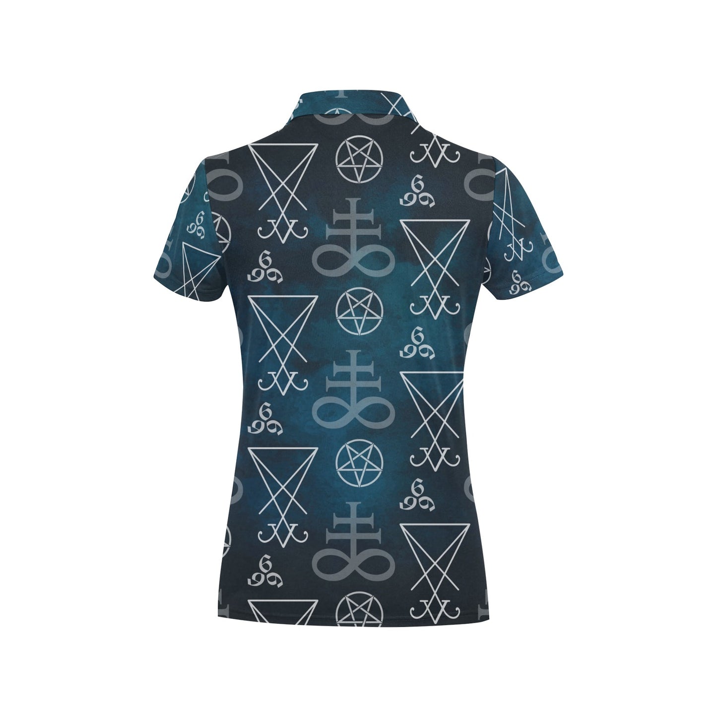 Pentagram Pattern Print Design A03 Women's Polo Shirt