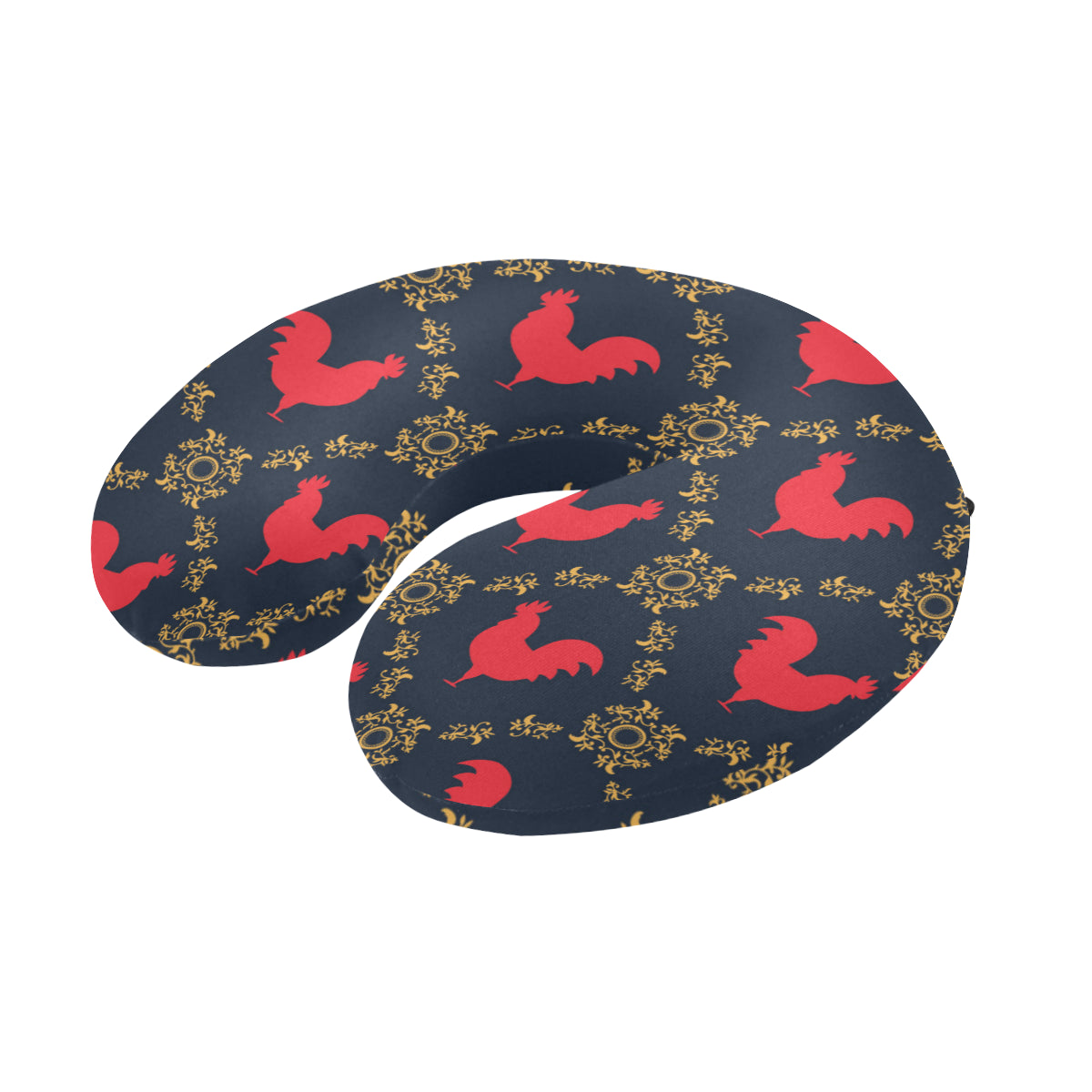 Rooster Pattern Print Design A02 U-Shaped Travel Neck Pillow