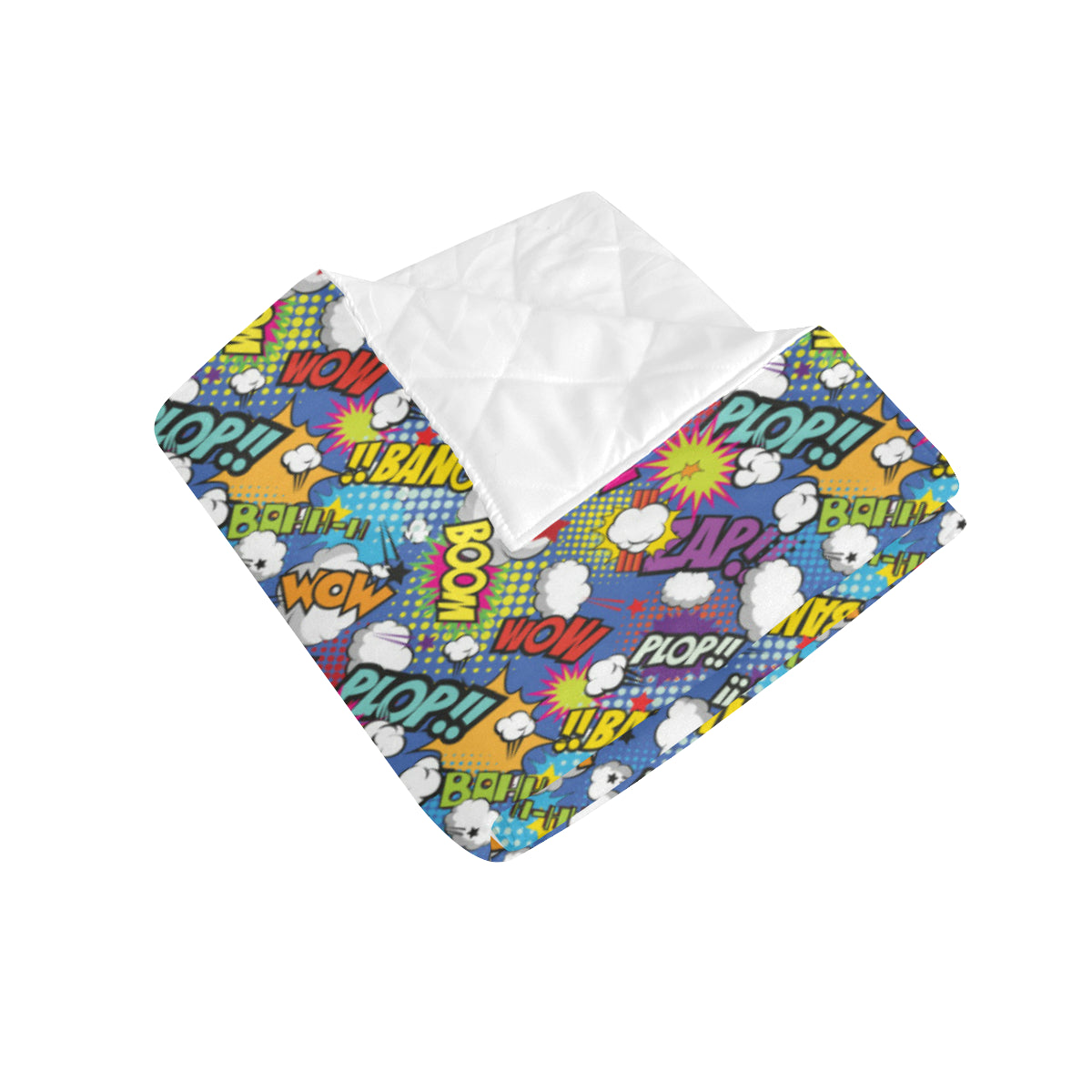 Comic Book Pattern Print Design 02 Premium Quilt