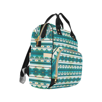 Blue Tribal Aztec Diaper Bag Backpack