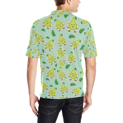 Avocado Pattern Print Design AC011 Men Polo Shirt