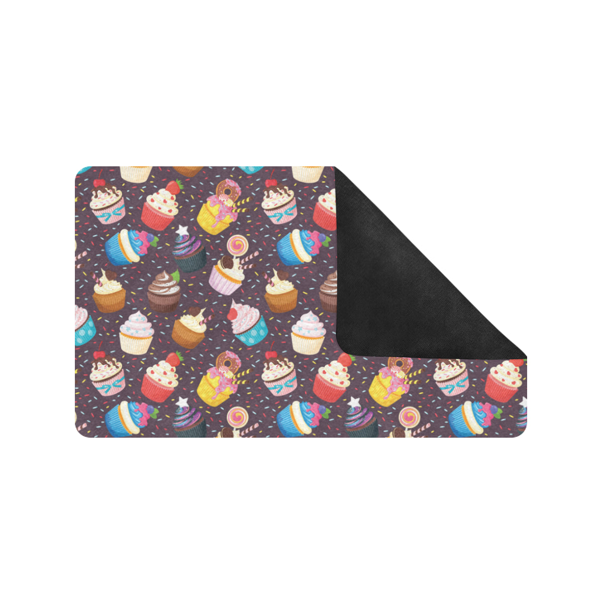 Cupcakes Party Print Pattern Rubber Doormat