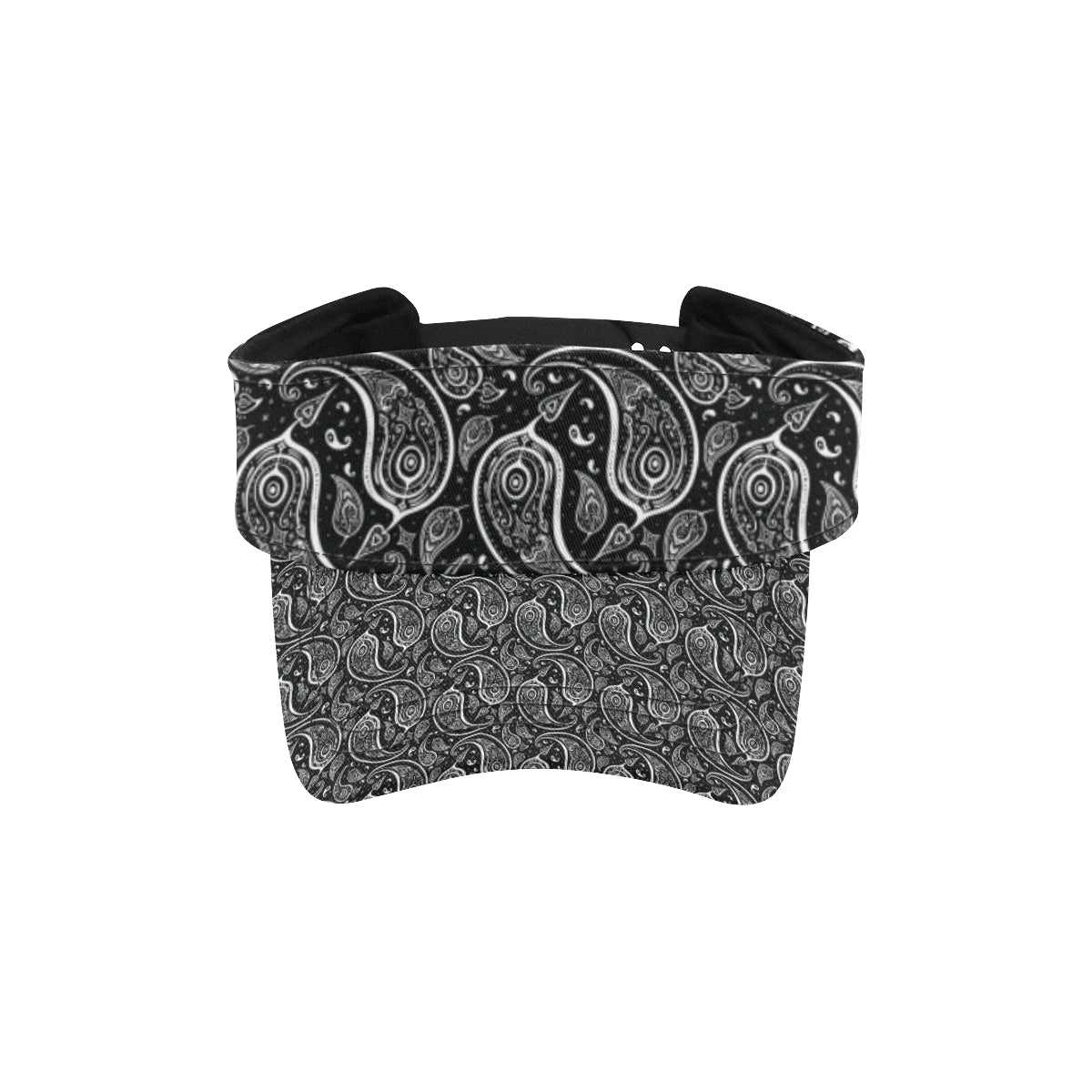 Paisley Black Design Print Unisex Sun Visor