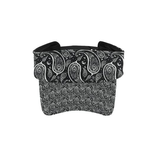 Paisley Black Design Print Unisex Sun Visor