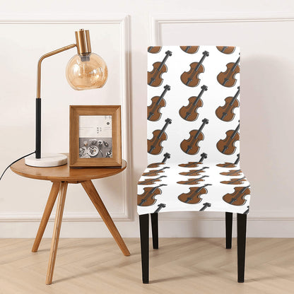 Violin Print Design LKS405 Dining Chair Slipcover