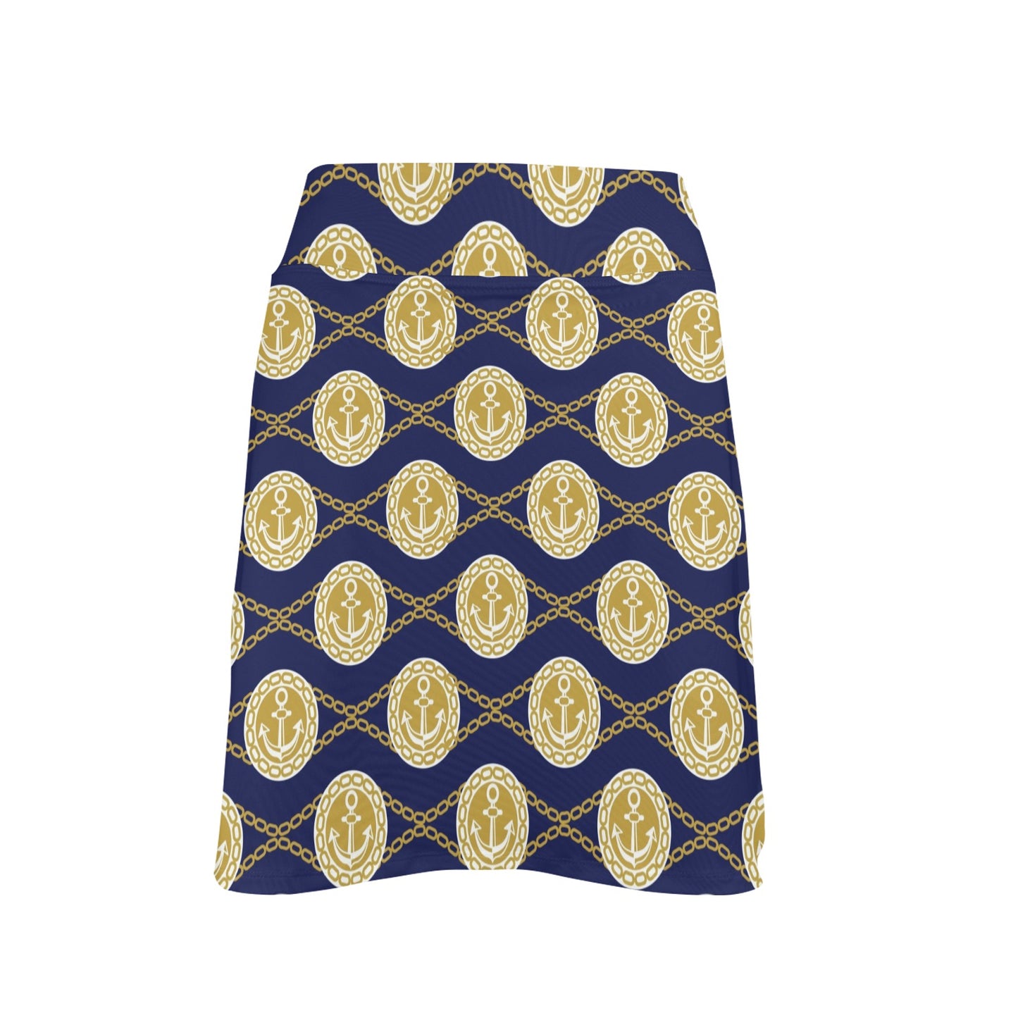Anchor Luxury Pattern 17" Golf & Pickleball Skort with Pockets