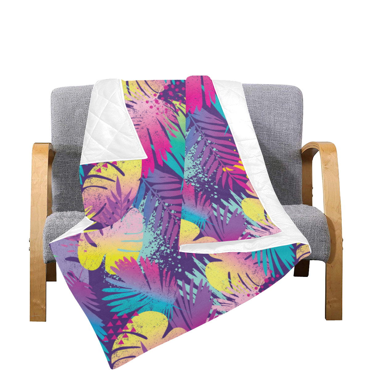Palm Leaf Pattern Print Design A04 Premium Quilt