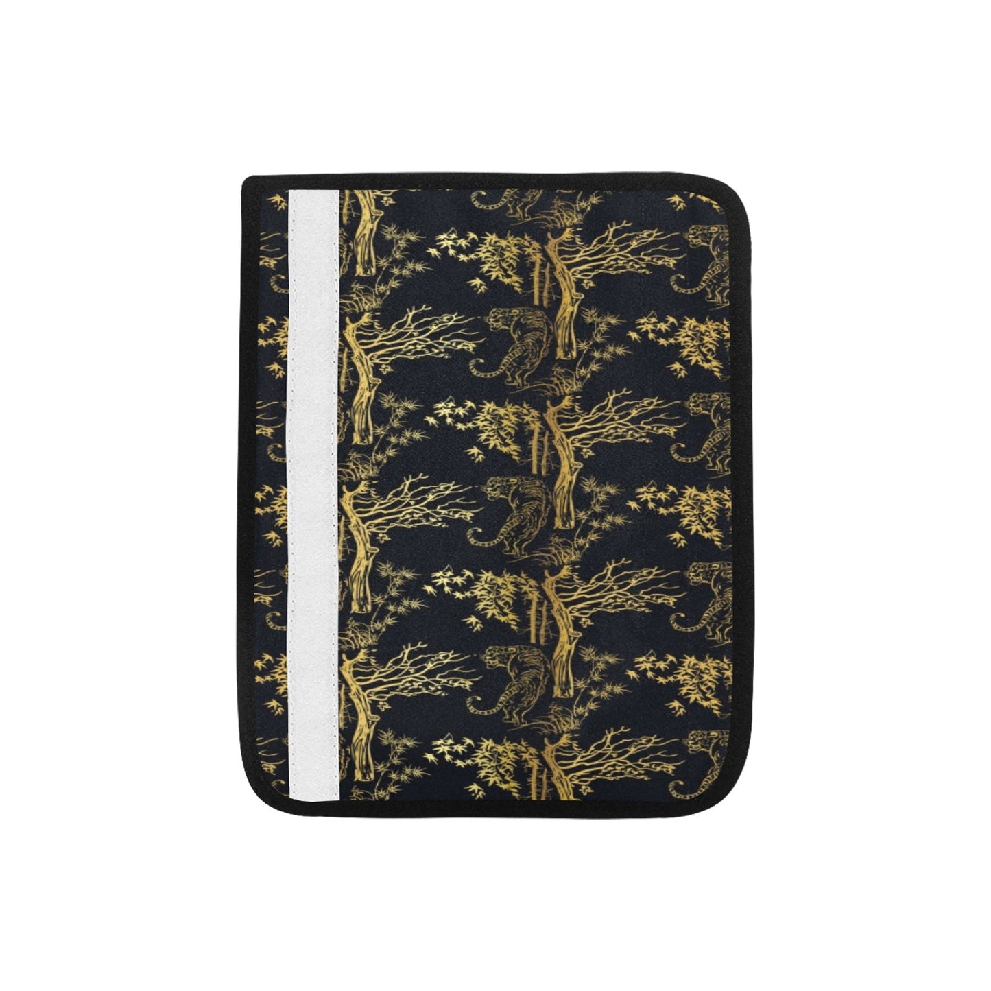 Tiger Gold Print Design LKS307 Car Seat Belt Cover