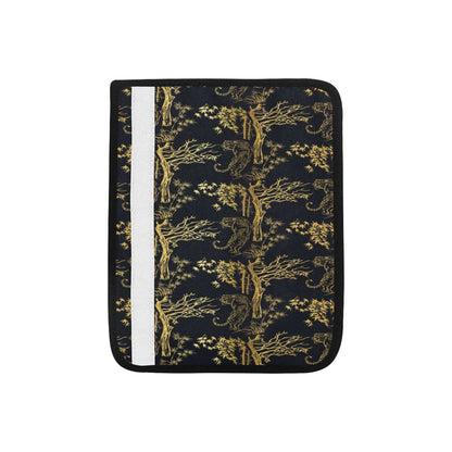 Tiger Gold Print Design LKS307 Car Seat Belt Cover