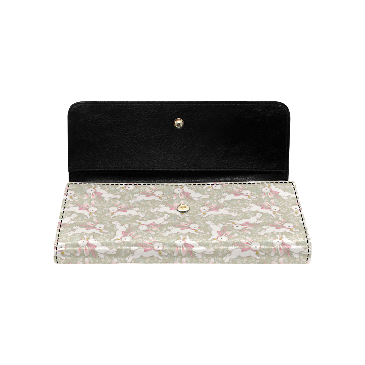 Bunny Pattern Print Design 06 Women's Trifold Wallet