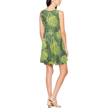 Hope Pattern Print Design 02 Sleeveless Dress