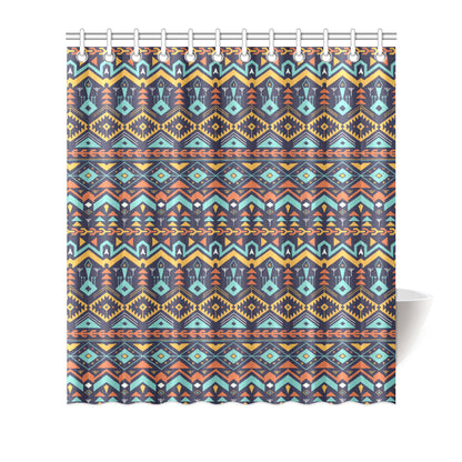 Aztec Style Print Pattern Shower Curtain