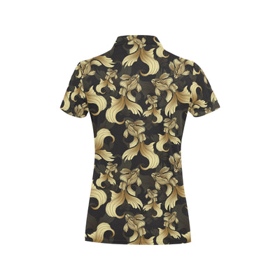 Goldfish Pattern Print Design 02 Women's Polo Shirt