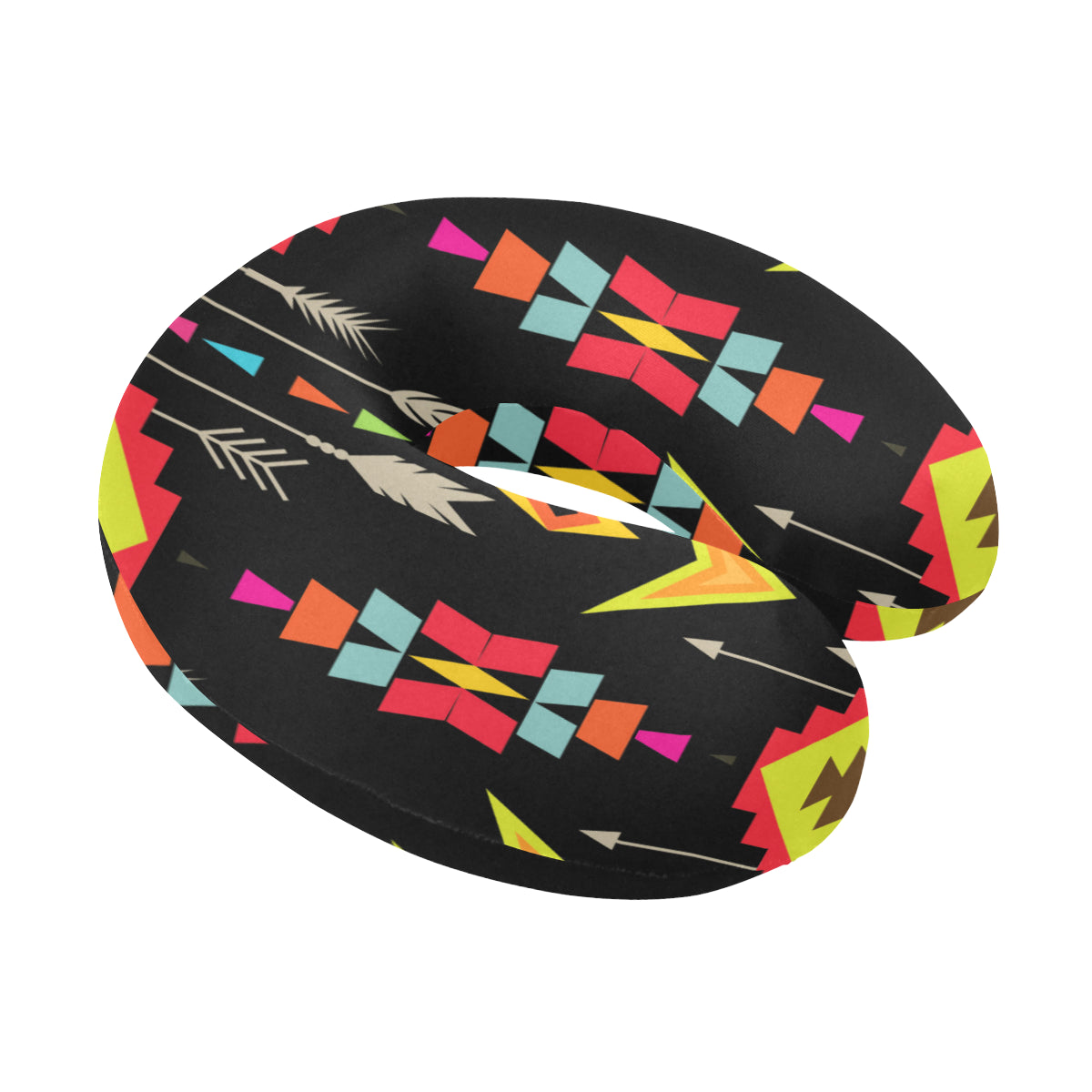 Native Pattern Print Design A05 U-Shaped Travel Neck Pillow