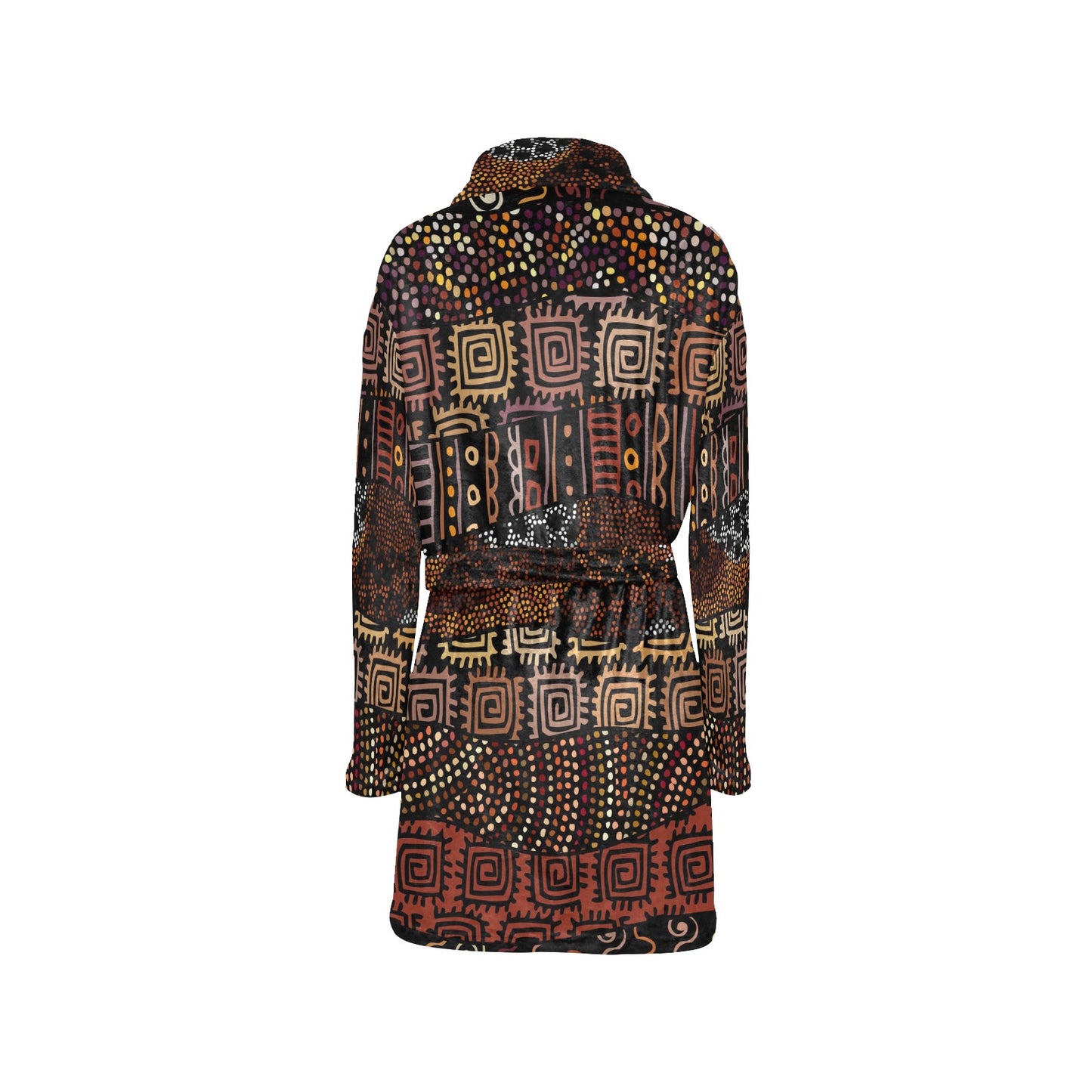African Pattern Print Design 07 Women's Fleece Robe