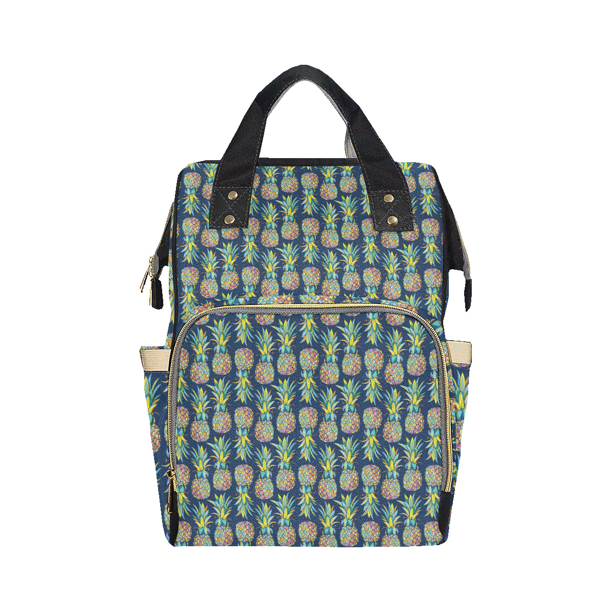 Pineapple Color Art Diaper Bag Backpack