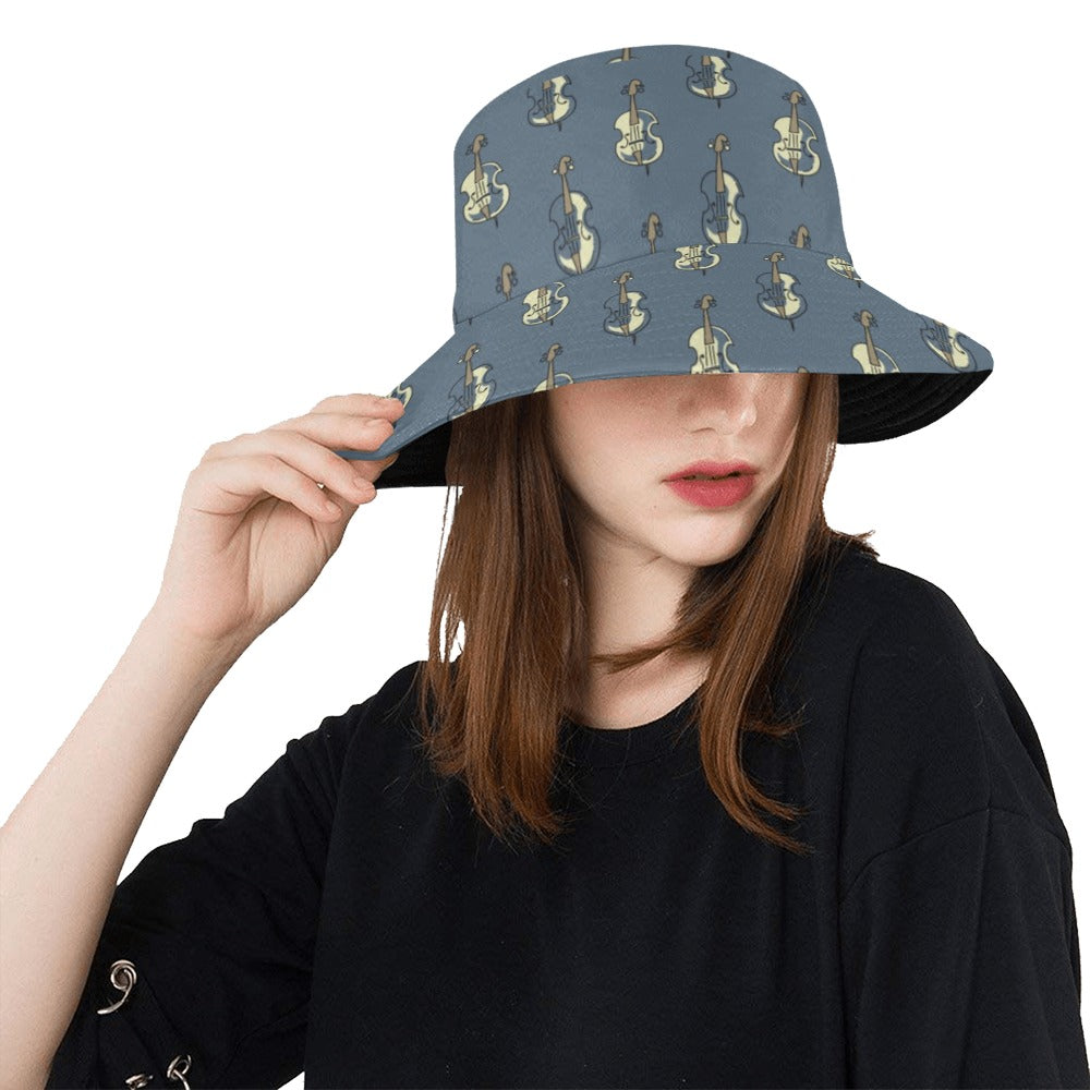 Violin Print Design LKS403 Unisex Bucket Hat