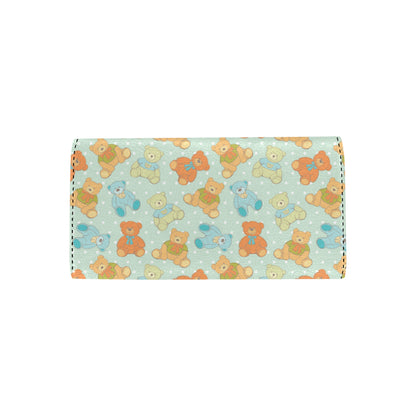 Bear Pattern Print Design 02 Women's Trifold Wallet