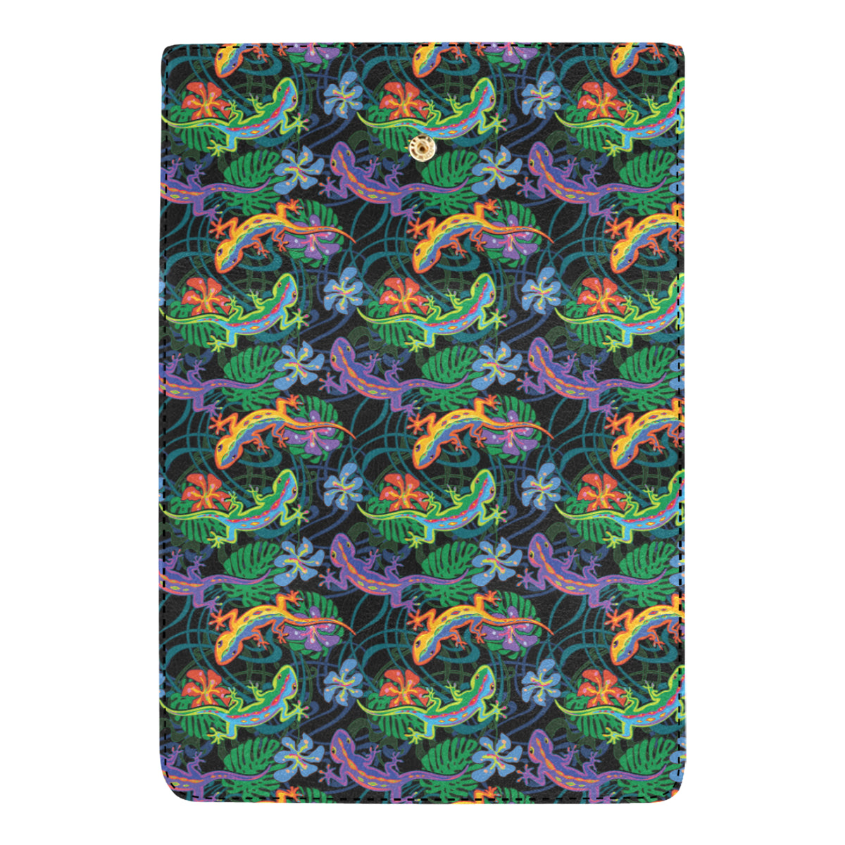 Gecko Colorful Pattern Print Design 01 Women's Trifold Wallet