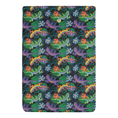 Gecko Colorful Pattern Print Design 01 Women's Trifold Wallet