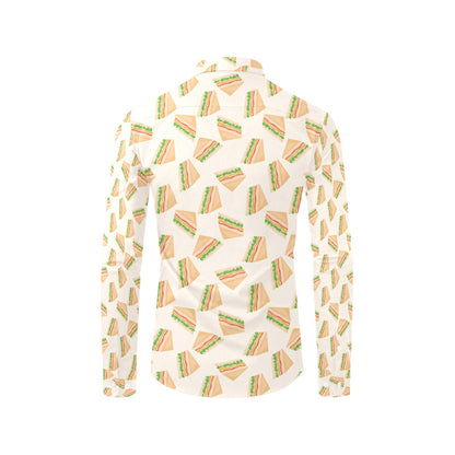 Sandwich Print Design LKS301 Men's Long Sleeve Dress Shirt