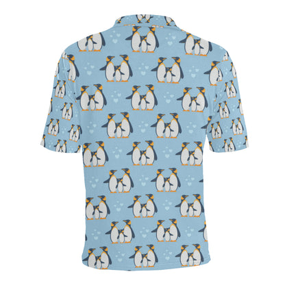 Penguin Pattern Print Design A04 Men Polo Shirt