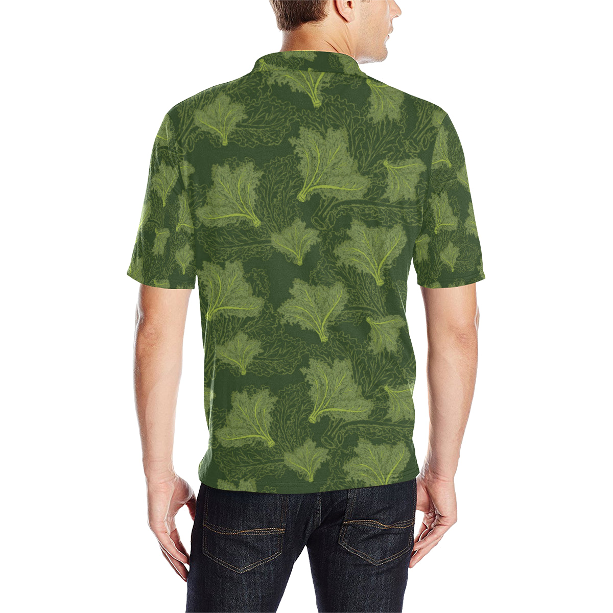 Kale Pattern Print Design 01 Men Polo Shirt