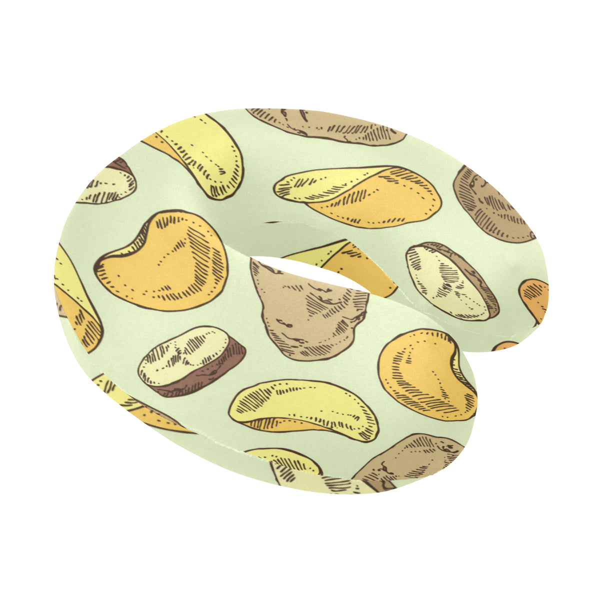 Potato Pattern Print Design A03 U-Shaped Travel Neck Pillow