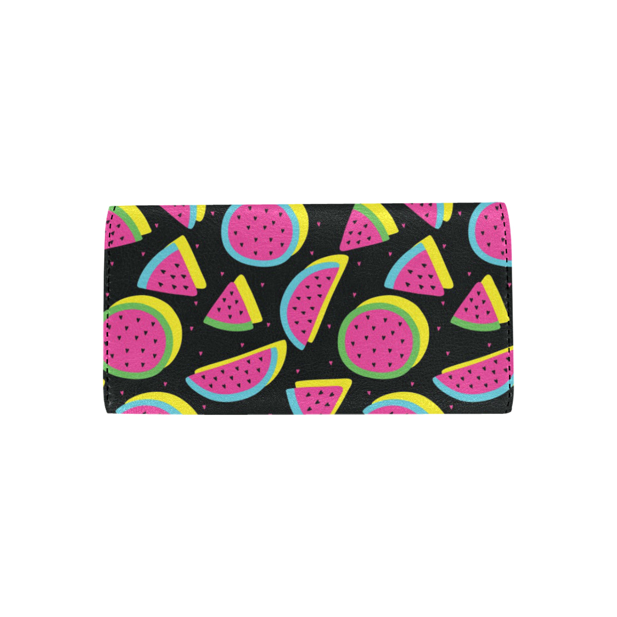 Watermelon Pattern Print Design WM07 Women's Trifold Wallet