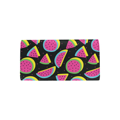 Watermelon Pattern Print Design WM07 Women's Trifold Wallet