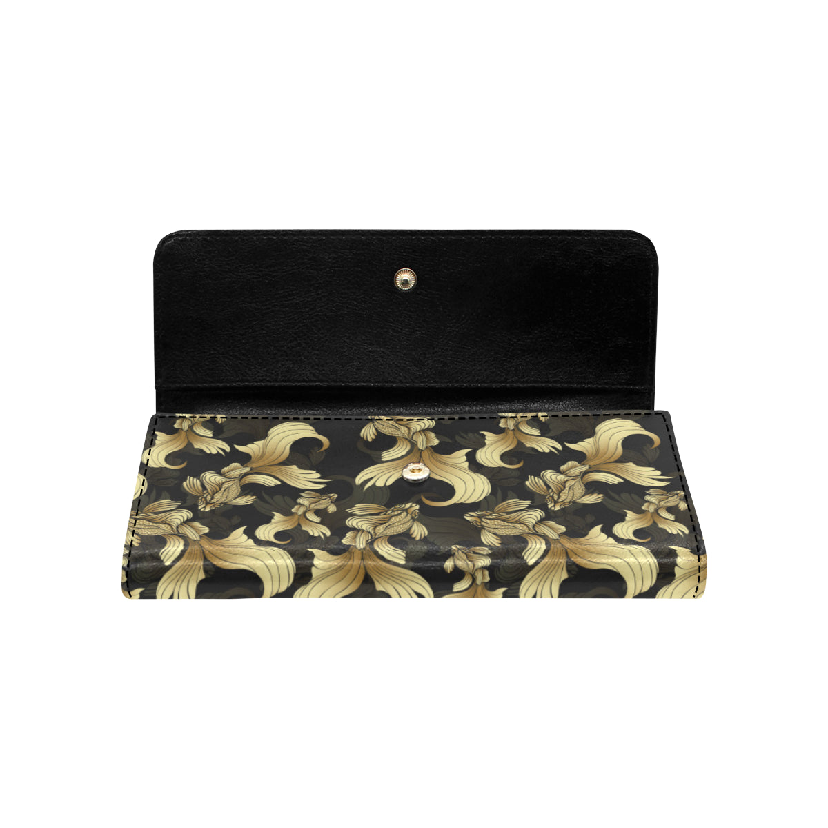 Goldfish Pattern Print Design 02 Women's Trifold Wallet