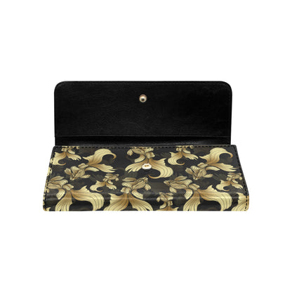 Goldfish Pattern Print Design 02 Women's Trifold Wallet