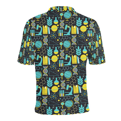 Science Print Design LKS301 Men Polo Shirt
