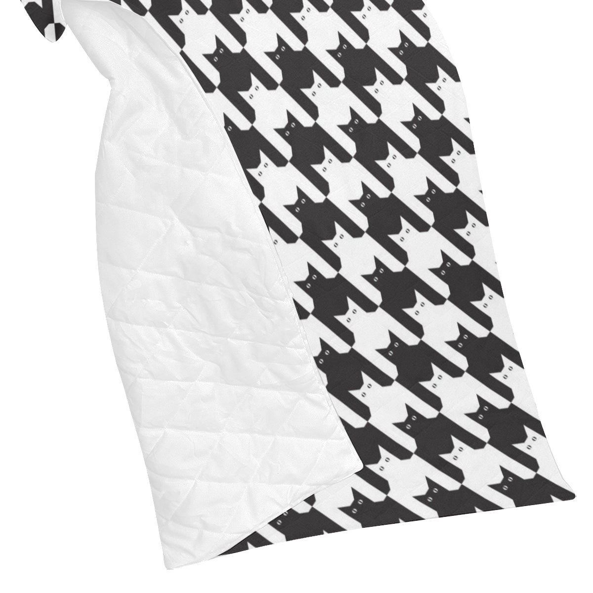 Cat HoundstoothPattern Print Design 01 Premium Quilt