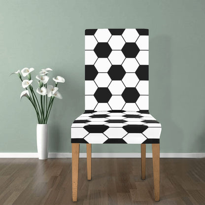 Soccer Ball Texture Print Design LKS303 Dining Chair Slipcover