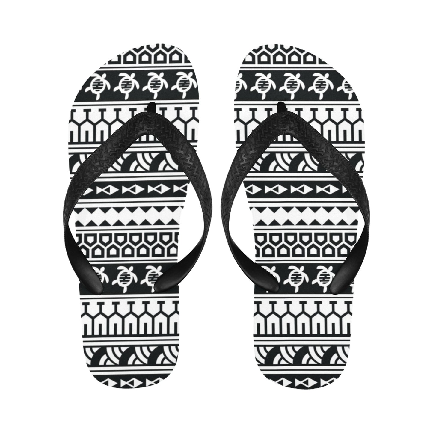 Samoan Pattern Print Design LKS303 Flip Flops
