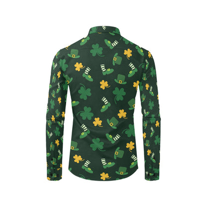 St Patricks Day Print Design LKS306 Men's Long Sleeve Dress Shirt