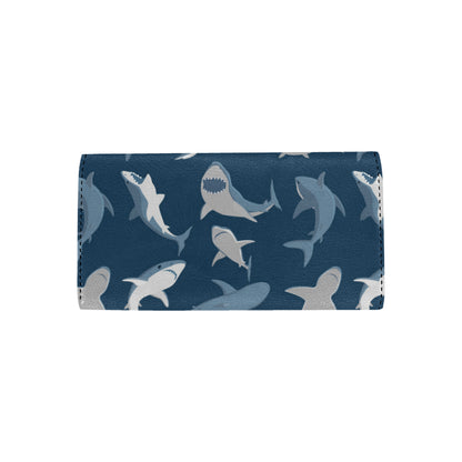 Shark Action Pattern Women's Trifold Wallet