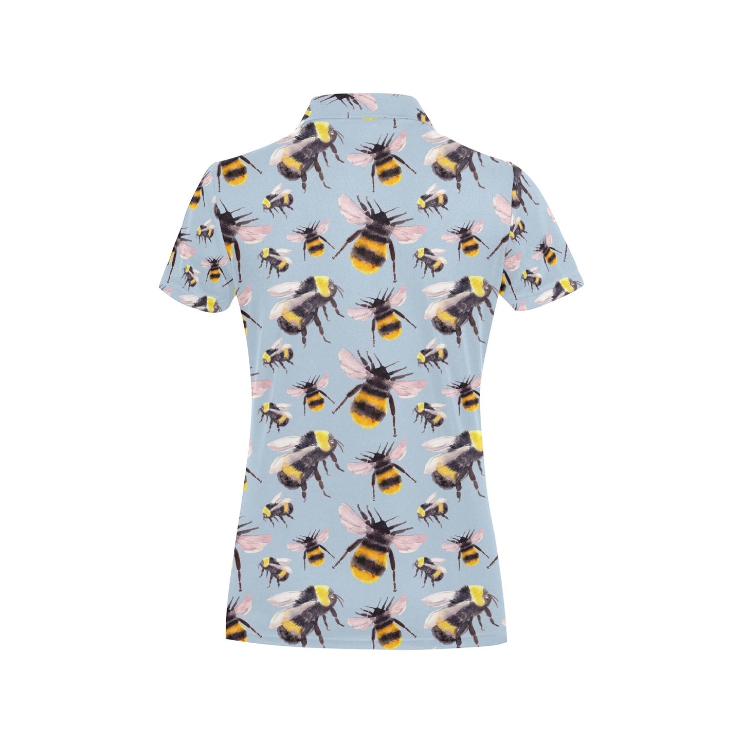 Bee Pattern Print Design BEE08 Women's Polo Shirt