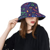 UFO Space Rocket Print Design LKS302 Unisex Bucket Hat