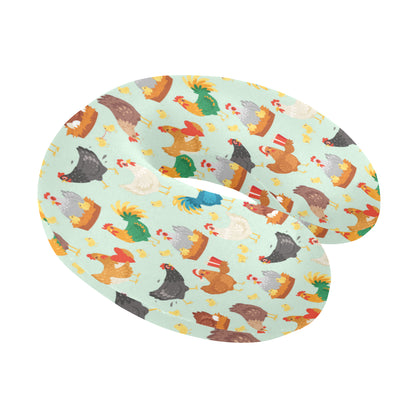 Chicken Pattern Print Design 07 U-Shaped Travel Neck Pillow