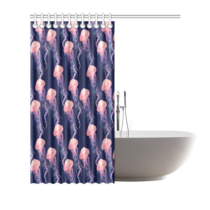 Jellyfish Pattern Print Design 03 Shower Curtain