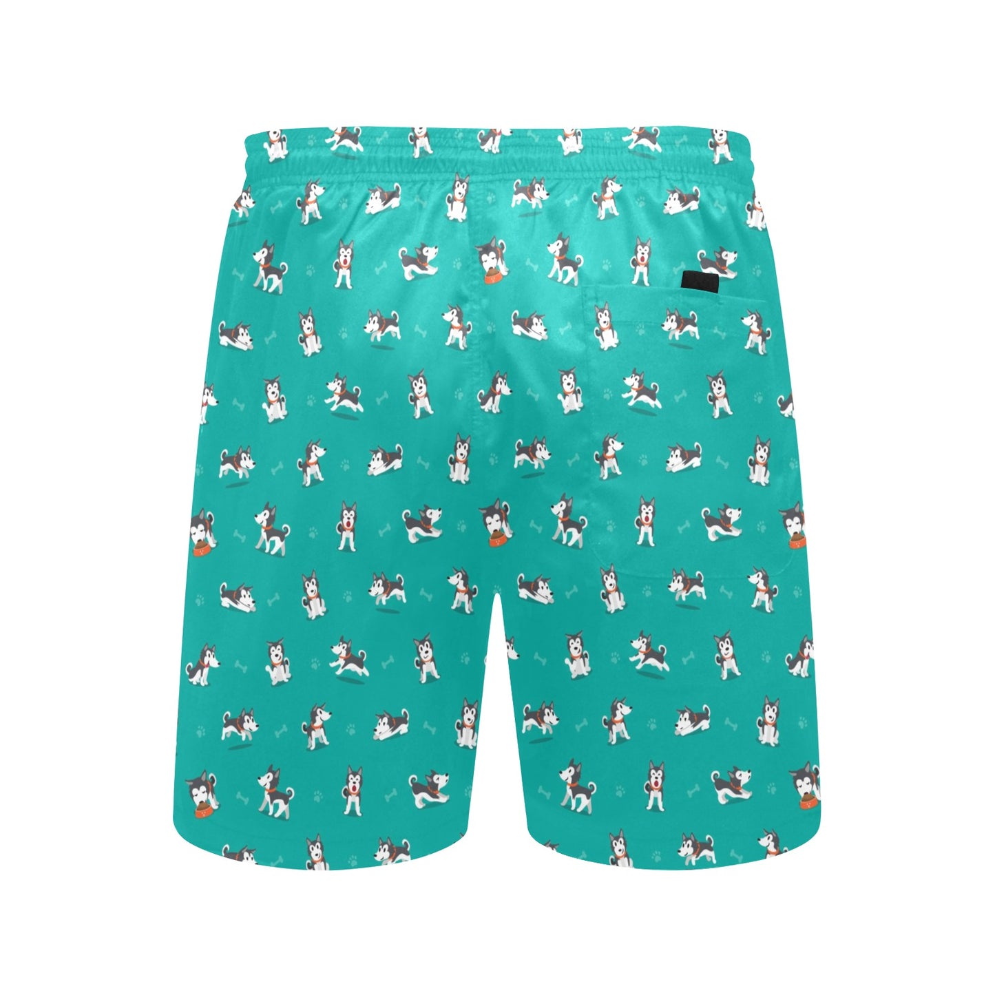 Siberian Huskies Print Design LKS303 Men's Swim Trunks Beach Shorts