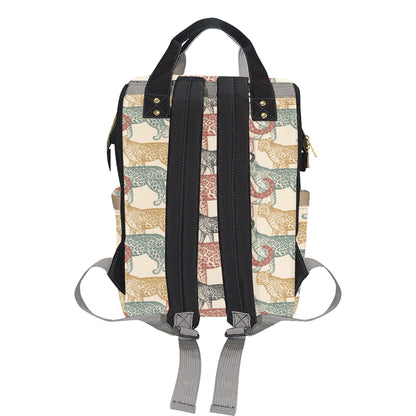 Jaguar Pattern Print Design 01 Diaper Bag Backpack