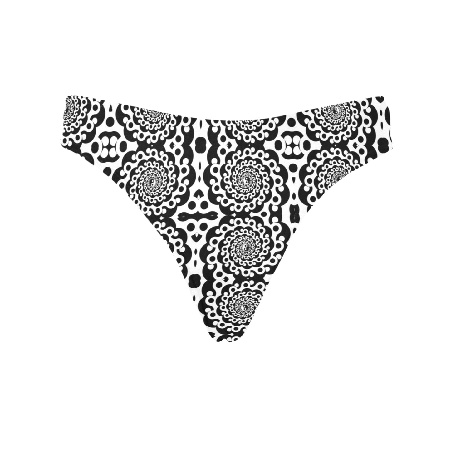 Yin Yang Spiral Design Print Women's Thongs